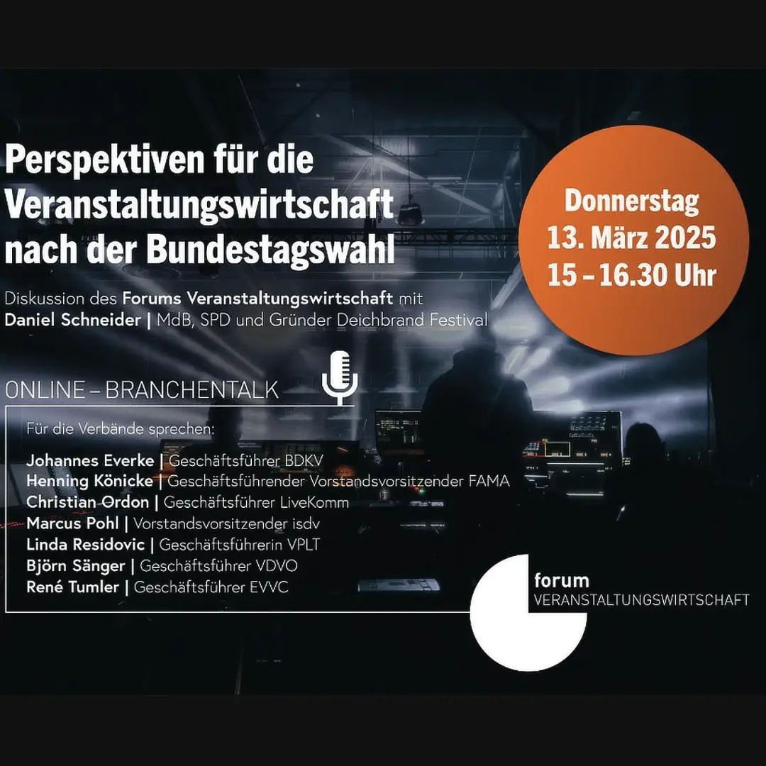 Nachbericht zum Online - Forum der Veranstaltungswirtschaft