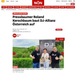 Pressebericht NÖN über das erste CROSSFADE in Österreich