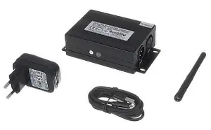 Sender und Empfänger (Akkubertieb): 
Eurolite AKKU QuickDMX Wireless Receiver