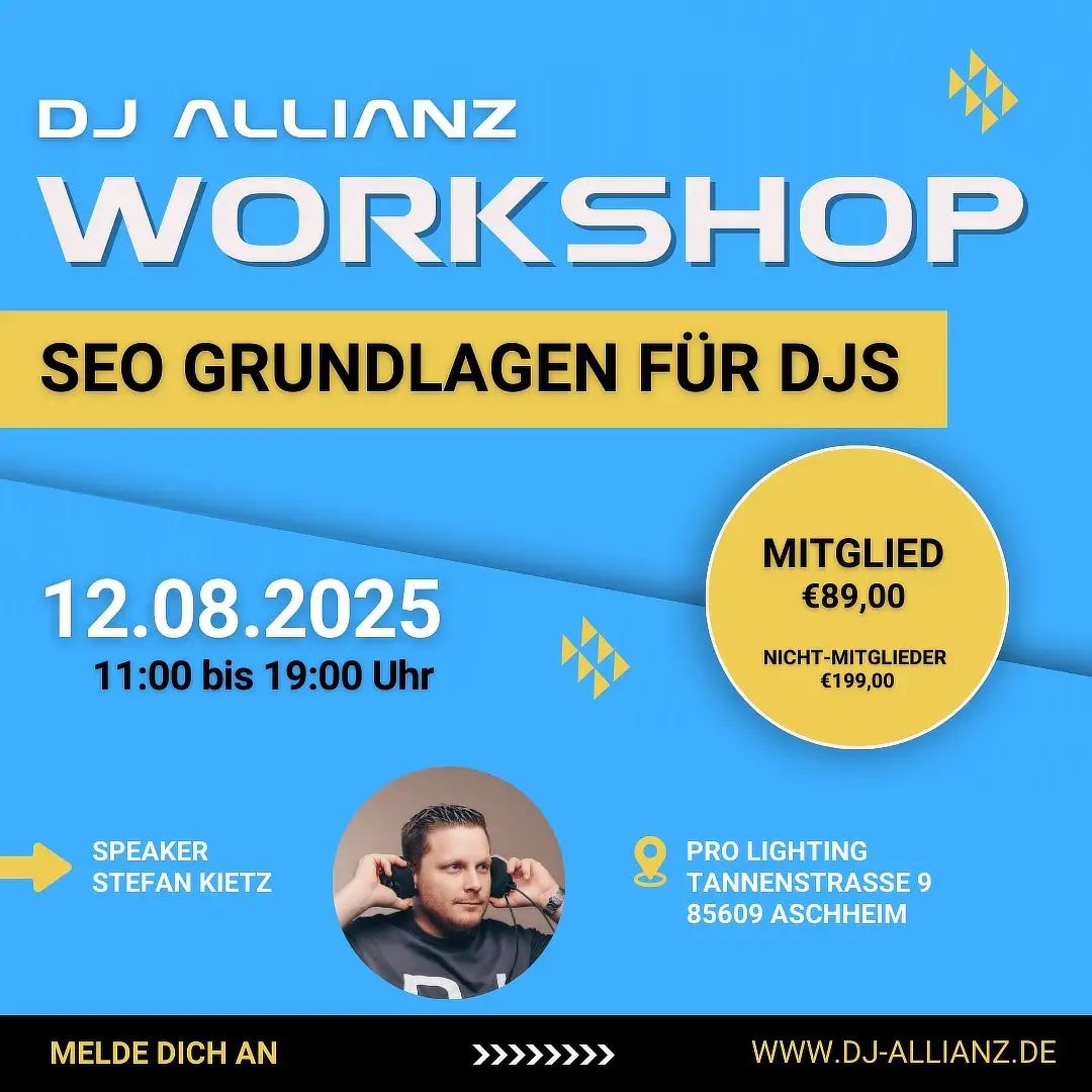 SEO Grundlagen Workshop der DJ ALLIANZ e.V.