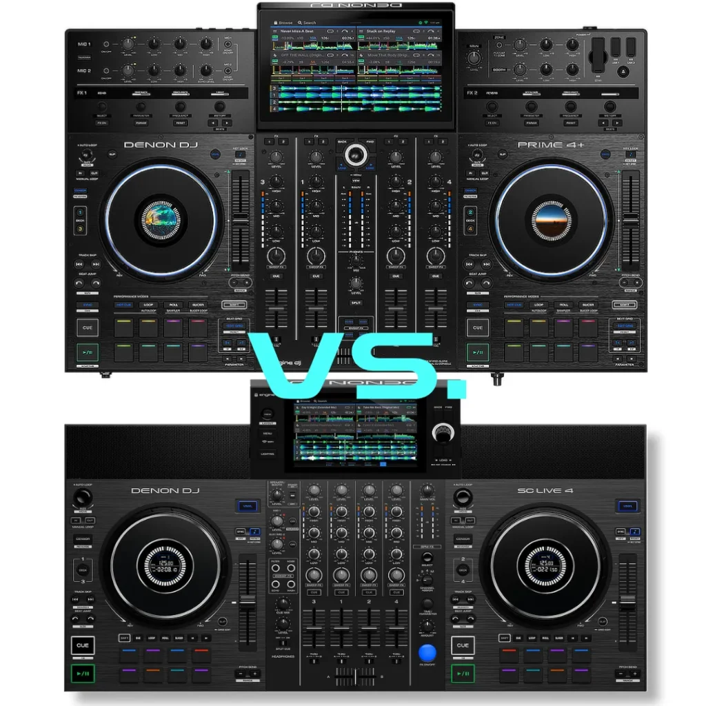Im ausführlichen Vergleich: Denon DJ Live 4 und Denon DJ Prime 4+