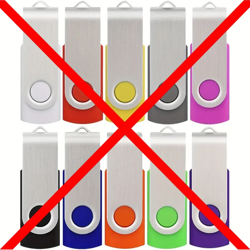 Nein zu billigen USB-Sticks